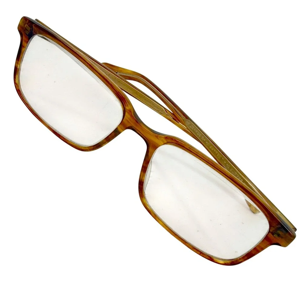 Covver Eyeglass Frames Unisex Medium Brown Tortoise Rectangular Core Wire Detail